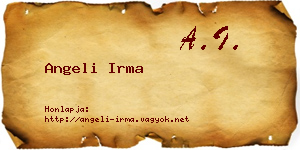 Angeli Irma névjegykártya